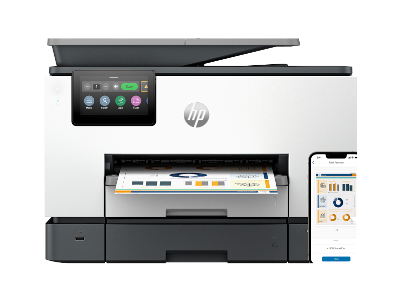 HP OfficeJet Pro 9130b All-in-One (p/c/s/f, A4, 4800x1200dpi, 23/15ppm, 2trays 250+250, ADF35, USB2.0/Eth/Wi-Fi)