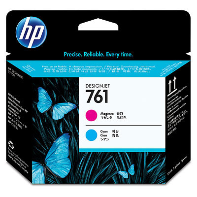 Печатающая головка HP 761 для Designjet T7100/T7200, пурпурная/голубая