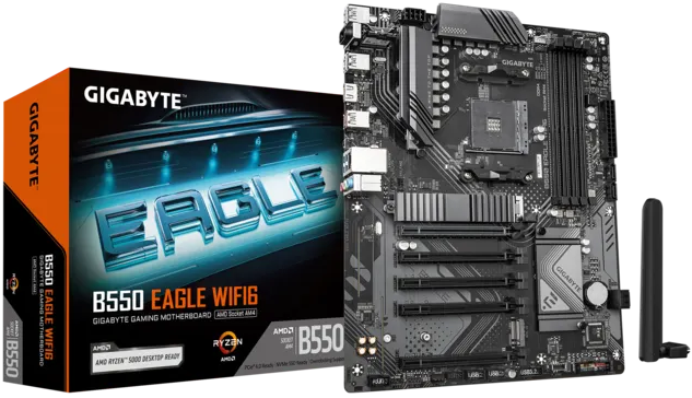 GIGABYTE B550 EAGLE WIFI6, AM4, B550,  4*DDR4, 4*SATA, 2*M.2, 1*USB 3.2, 4*USB 2.0, Type-C, 1*PCIx16, 4*PCIx1, HDMI, mATX