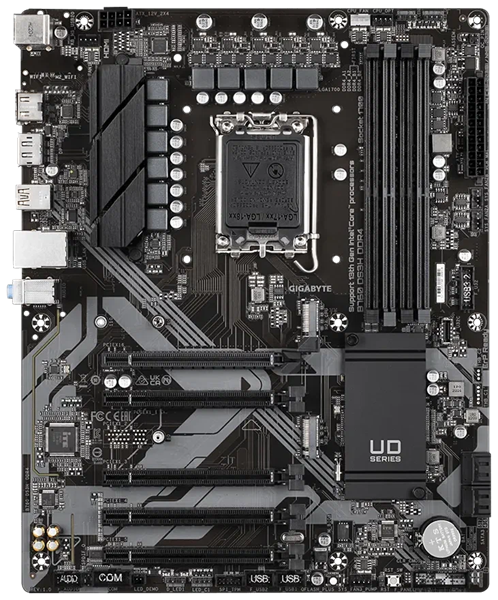 GIGABYTE B760 DS3H DDR4, LGA1700, B760, 4*DDR4, 4*SATA, 2*M.2, 1*USB 3.2, 4*USB 2.0, Type-C, 5*PCIx16, HDMI+DP, ATX