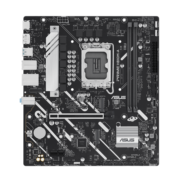 ASUS PRIME H810M-A-CSM, LGA1851, H810, 2*DDR5, 4*SATA, 2*M.2, 2*USB 3.2, 4*USB 2.0, 1*PCIx16, 1*PCIx1, HDMI+DP, mATX; 90MB1KK0-M0EAYC