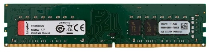 Kingston DDR4  16GB  3200MHz DIMM CL22 2RX8 1.2V 288-pin