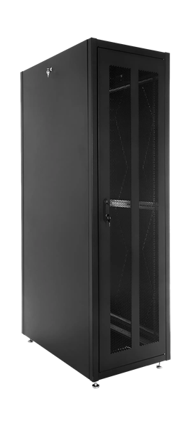 ЦМО Шкаф телекоммуникационный напольный ЭКОНОМ 48U (600х1000) дверь перфорированная 2 шт., цвет черный