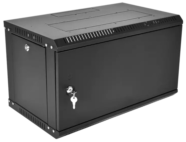 ЦМО Шкаф телекоммуникационный настенный разборный ЭКОНОМ 6U (600  520) дверь металл, цвет черный