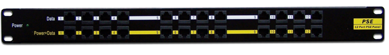 Панель POE 19, 12 портов, с одним блоком питания 48V, 120W