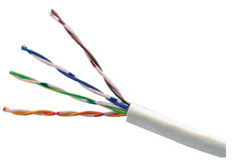 Кабель TWT UTP, патч-кордовый, 2 пары, Кат.5e, PVC, 305 метров, белый