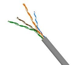 Кабель TWT UTP, серии XS, 2 пары, Кат.5e, PVC, 305 метров, серый