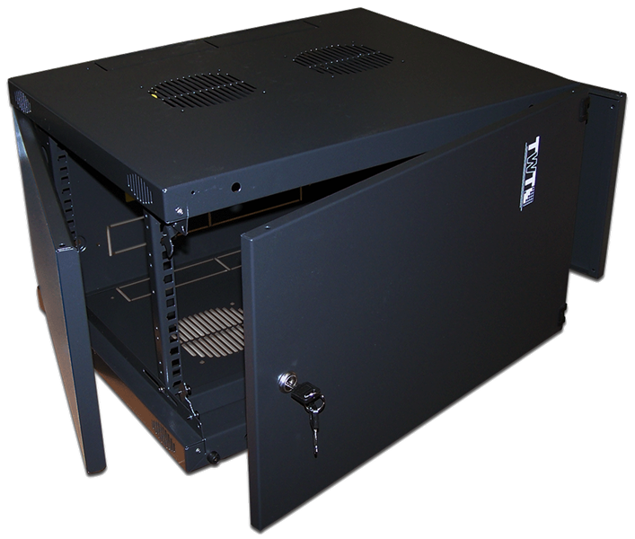 Шкаф настенный Next, 6U 550x600, металлическая дверь, черный