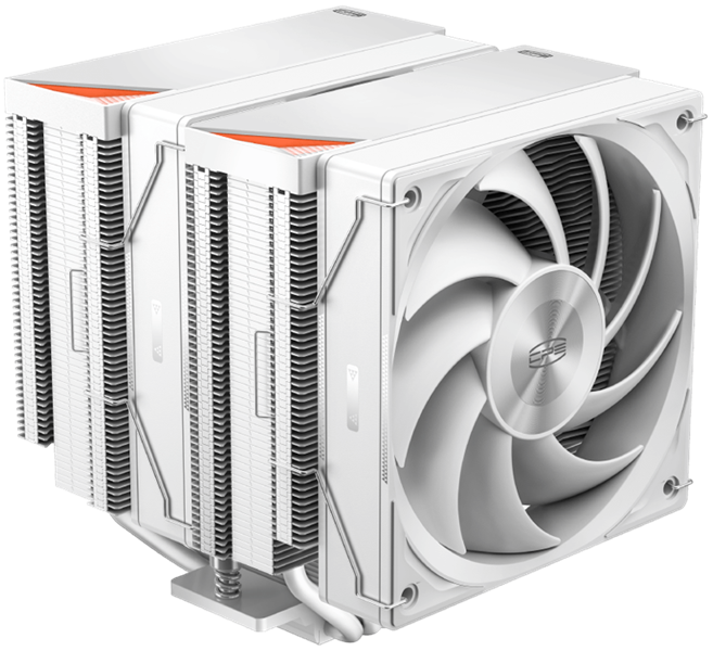 PCCooler RZ620 WH, 2x120mm FAN, 6 HEAT PIPES, 4-PIN PWM, 500-2200 RPM, 32 DBA, FDB BEARING, LGA 1851/1700/1200/115X, AMD AM5/AM4