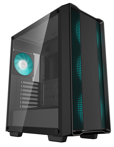 Deepcool CC560 V2 без БП, боковое окно (закаленное стекло), 3x120мм LED вентилятор спереди и 1x120мм LED вентилятор сзади, черный, ATX (R-CC560-BKGAA4-G-2)