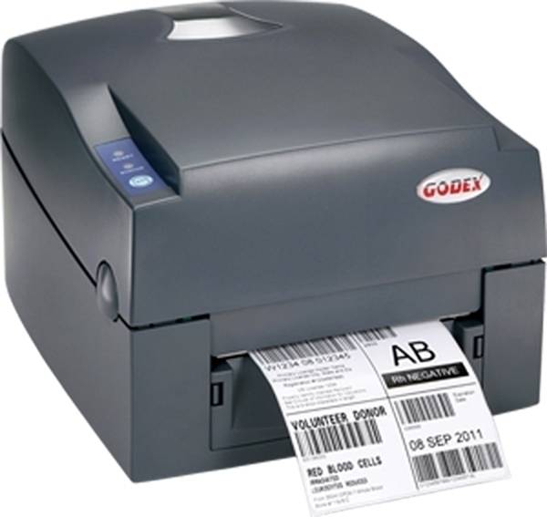 Godex TT G500UES,  203 dpi, 4", 5 ips,  USB+RS232+Ethernet, 1" core ribbon