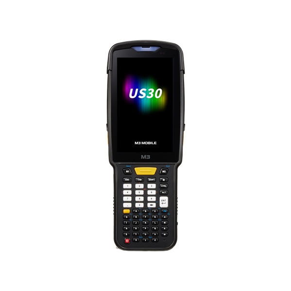 M3 Mobile US30W Android 13.0 GMS, WVGA, Wi-Fi 6, SE5500 (SS), 16MP Rear Camera, BT5.3, NFC(HF), 4G/64G, 51K, 6700mAh Battery, Hand Strap, Bullet Proof Film, Required CRD PWSP