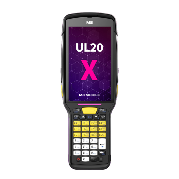 M3 Mobile UL20X LTE, Android 10.0 GMS, FHD, 802.11 a/b/g/n/ac, SE5800 ER, Rear Camera, BT, GPS, NFC(HF), 4G/64G, 35K, Std Bat 6700 mAh, incl Bullet Proof Film, Hand Strap. Req CRDPWR