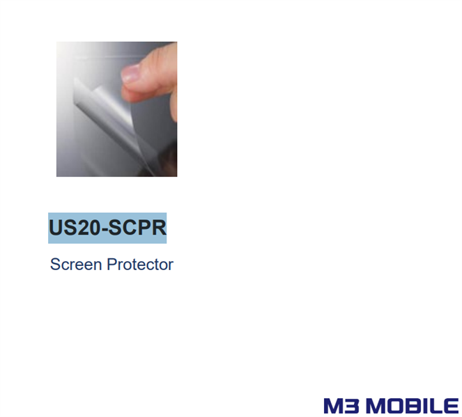 M3 Mobile ASSY: US20/US30 Bullet proof Screen Protector 4"