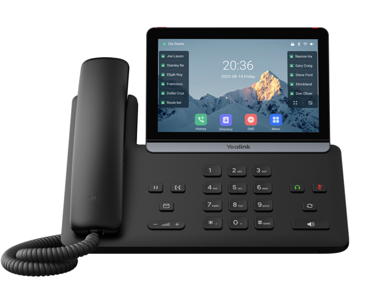YEALINK SIP-T87W, 7" экран, WiFi, Bluetooth, USB, PoE, GigE, без видео, без БП, шт