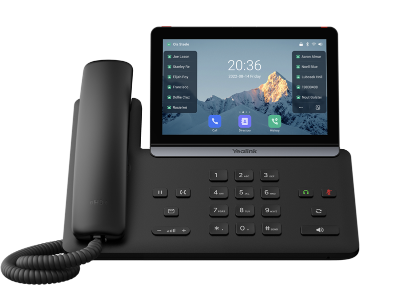 YEALINK SIP-T88W, 7" экран, Android, WiFi, Bluetooth, USB, PoE, GigE, без камеры, без БП, шт