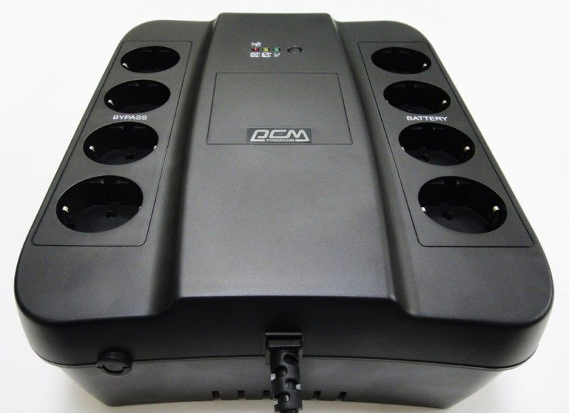 Powercom Back-UPS SPIDER, Line-Interactive, 850VA/510W, Tower, 8xSchuko outlets (4 surge & 4 batt), USB (688276)