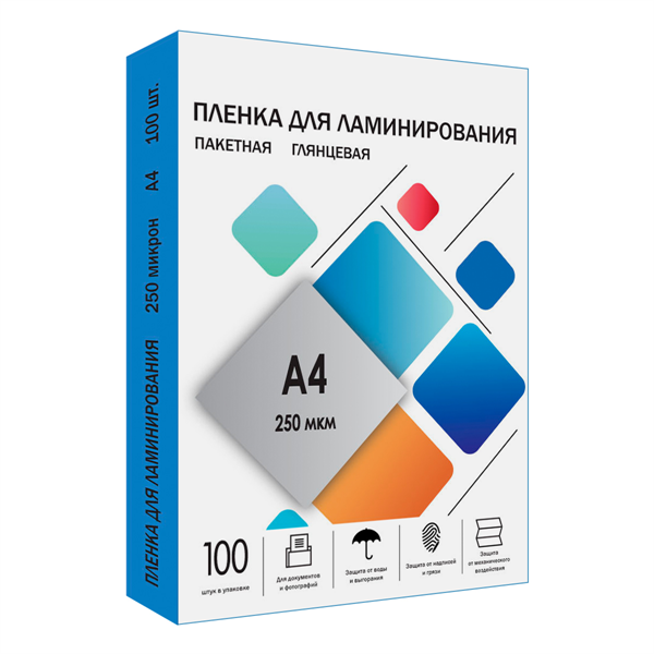 Гелеос пленка формат А4, глянцевая 216х303  (250 мик) 100 шт.