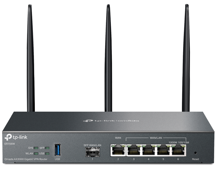 TP-Link ER706W, Omada Gigabit AX3000 Wi-Fi 6 VPN Gateway
