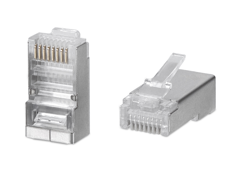 Cabeus 8P8C-SH Коннектор RJ-45 под витую пару, категория 5e, экранированный,для проводников с толщ. по изол. до 1,05 мм