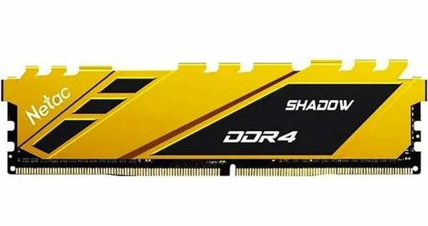Netac Shadow 16GB DDR4-2666 (PC4-21300) C19 19-19-19-43 1.2V Memory module (DIMM) Yellow