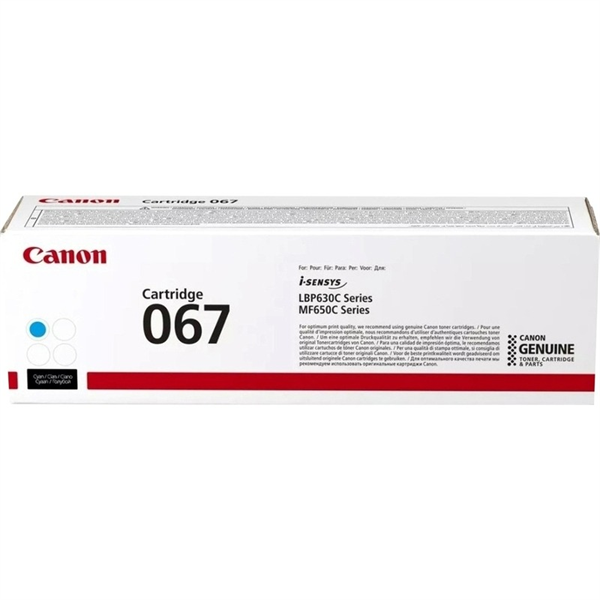 Canon 067 C Cyan for Canon LBP631/633/MF651/655/657 (1250pgs.) (5101С002 / 5101С003)
