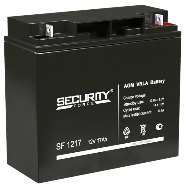SECURITY FORCE Аккумуляторная батарея для ОПС SF 1217 (12V / 17Ah) (4614030010010)