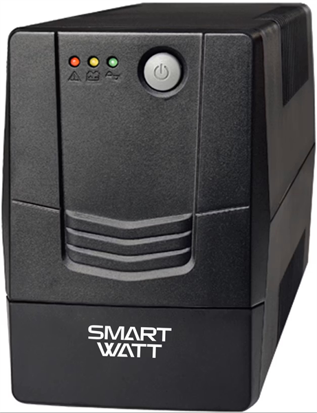 SMARTWATT ИБП линейно-интерактивный, 850/480 ВА/Вт, напольный, LED индикация, розетки Shuko - 2 шт., встр. АКБ 1*9 Ач (3703020390008)