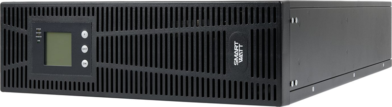 SMARTWATT ИБП онлайн, 10000/9000 ВА/Вт, стоечный/напольный, LCD дисплей, порт USB, RJ11/45, EPO, SNMP слот, клеммная колодка, без АКБ, подключение от 2 до 4 внешних батарейных блоков (3703020750004)