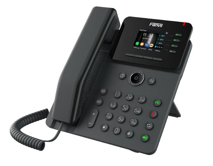 Fanvil V61G (Замена X301G, X303G), 4 SIP-акк., 2,4", 320x240 Цвет. экран, POE, БП в комп., 2x1 Gbps
