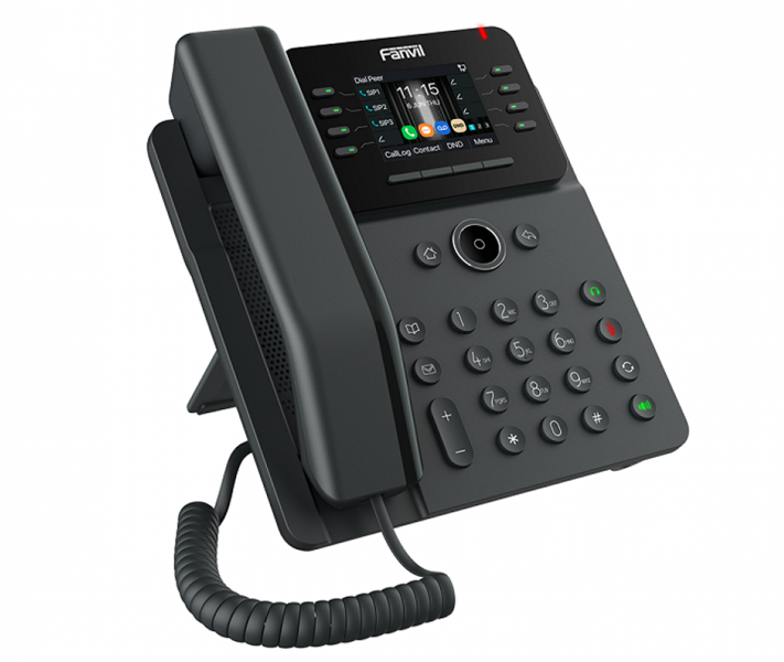 Fanvil V62W (Замена X303W), 12 SIP-акк., 2,8", 320x240 Цвет. экран, POE, БП в комп., 2x1 Gbps, Wi-Fi 6, BT 5.4