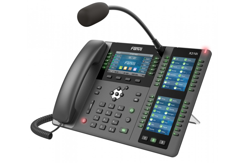 Fanvil X210i Консоль мониторинга и оповещения (SIP-телефон), микрофон "гусиная шея", 106 DSS, 20 SIP-акк., 4,3" + 2 x 3,5" Цвет. Экран, POE, БП в комп., 2x1 Gbps