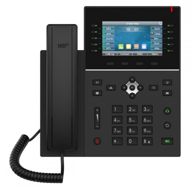 Fanvil J6, 20 SIP-акк., 4,3", 480x272 Цвет. экран, POE, БП в комп., 2x1 Gbps, совместимость с EM50