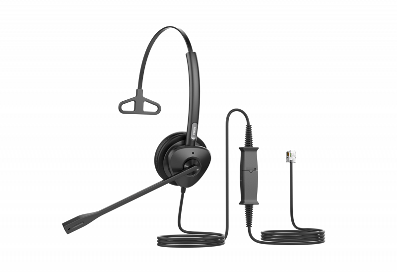 Fanvil HT301 Моно гарнитура RJ9, кож.зам., HD Audio, складной микрофон, 1,8м., 73г.