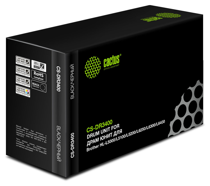Cactus CS-DR3400 DR-3400 черный ч/б:30000стр. для HL-L5000/L5100/L5200/L6250/L6300/L6400, DCP-L5500 Brother