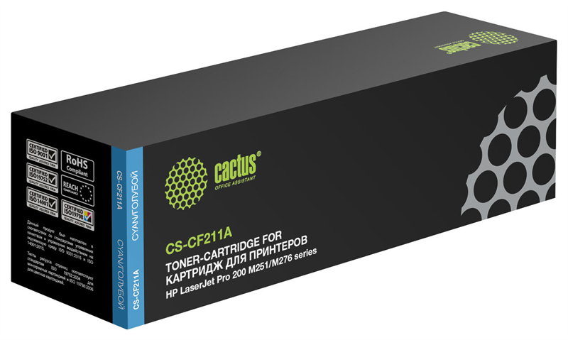 Cactus CS-CF211A CF211A голубой (1800стр.) для HP LJ Pro 200 M251/M276