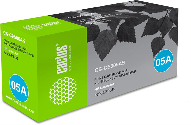 Cactus CS-CE505AS CE505A черный (2300стр.) для HP LJ P2055/P2035