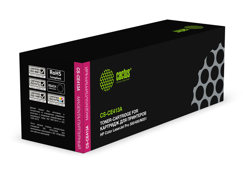 Cactus CS-CE413A CE413A пурпурный (2600стр.) для HP CLJ Pro 300/400/M351