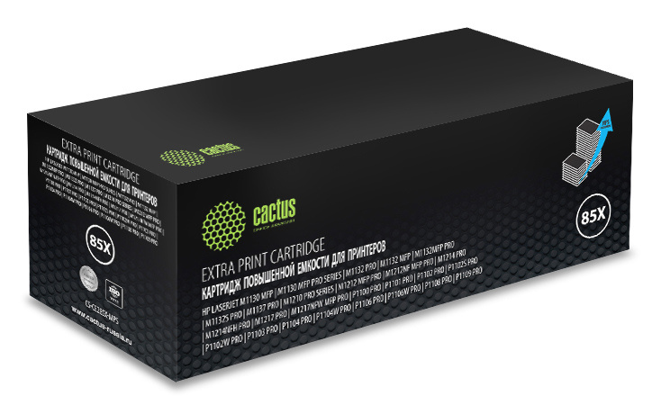 Cactus CS-CE285X-MPS CE285X черный (3000стр.) для HP LJ M1130 MFP/ M1132MFP Pro/P1102s Pro/ P1103 Pro