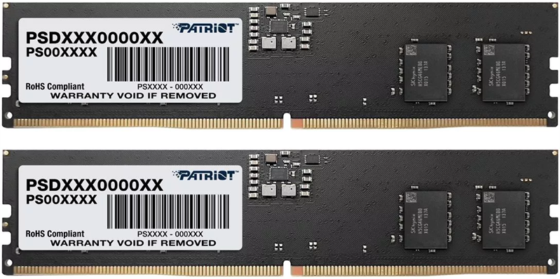 Patriot SL DDR5 DIMM 32GB 4800MHz CL40 KIT 2*16GB 40-40-40-77 1.1V