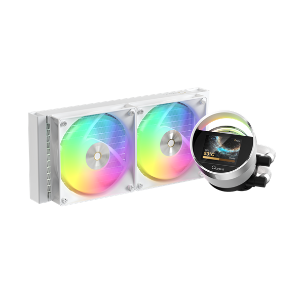 Ocypus Sigma L24 WH ARGB, 240mm, LCD Pump 2.4", 2x120mm ARGB fans, LGA115X/1200/1700/18XX, AM4/AM5