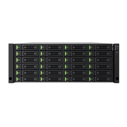QSAN XN5124D 4U/24bay, Dual controller, QC Intel Xeon,  2x8Gb DDR4, 4x12Gb SAS, 8*10Gb/s(SFP+) + 4xPCIe Exp., 2x(PSU+FAN), 1xRailKit, 4xSFP+ SR Transceiver