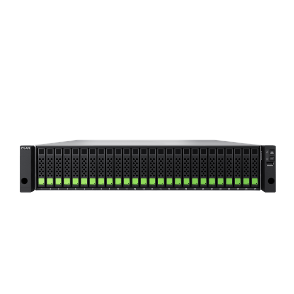 QSAN XN5126D 2U/26bay, Dual controller, QC Intel Xeon,  2x8Gb DDR4, 4x12Gb SAS, 8*10Gb/s(SFP+) + 4xPCIe Exp., 2x(PSU+FAN), 1xRailKit, 4xSFP+ SR Transceiver