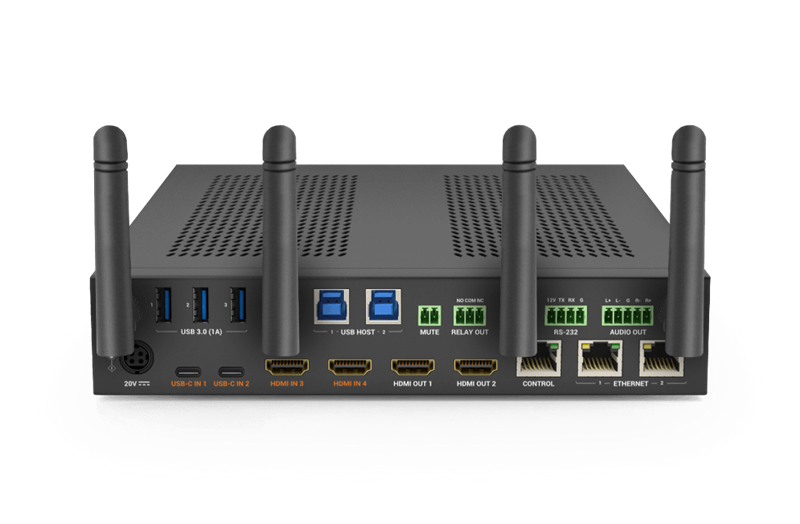 Wyrestorm Коммутатор презентационный 2x USB-C, 2x HDMI входы | 2x HDMI выходы | USB 3.0 | Беспроводное видео и USB