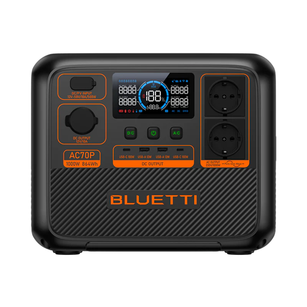 Bluetti Premium 80 (AC70P) Portable Power Station, 1000W/864Wh, LiFePO4, 10,64kg